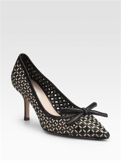 prada woven leather heels|Prada black high heels.